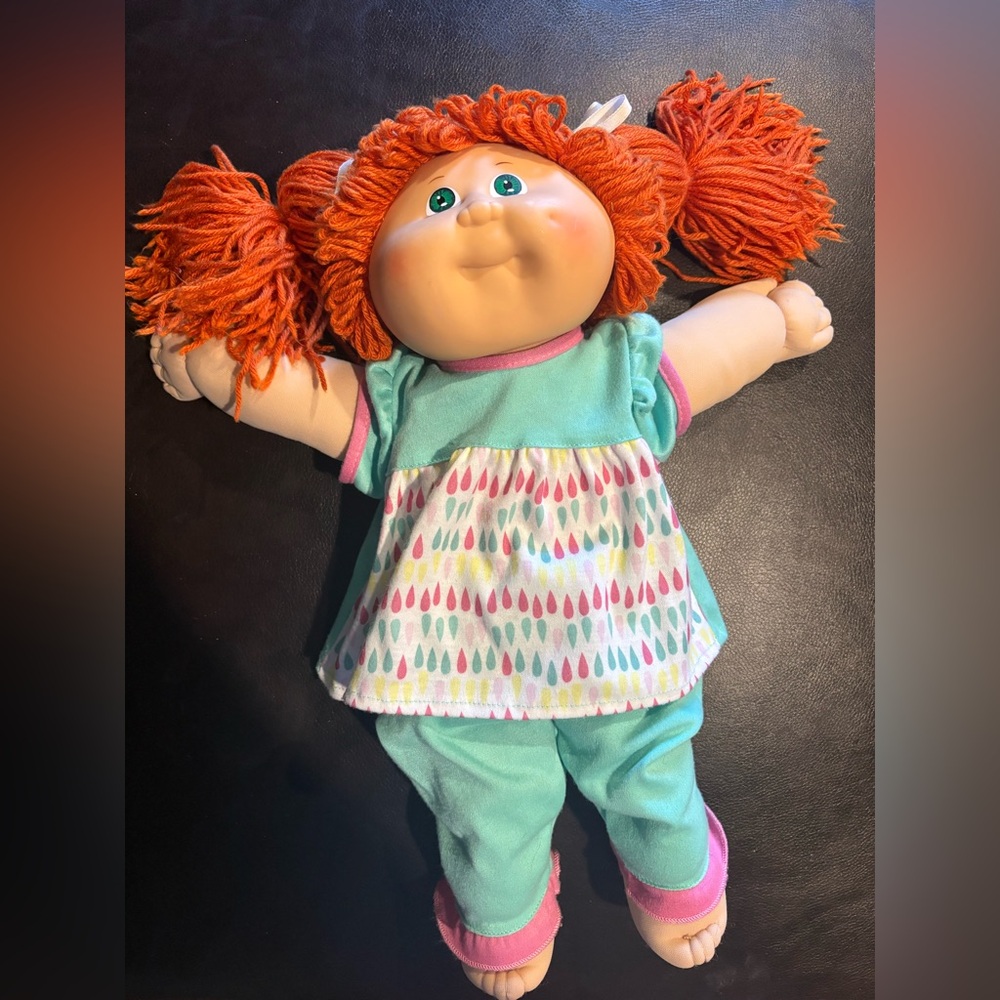 Cabbage Patch Kids Vintage Red headed green eyes rare doll coleco